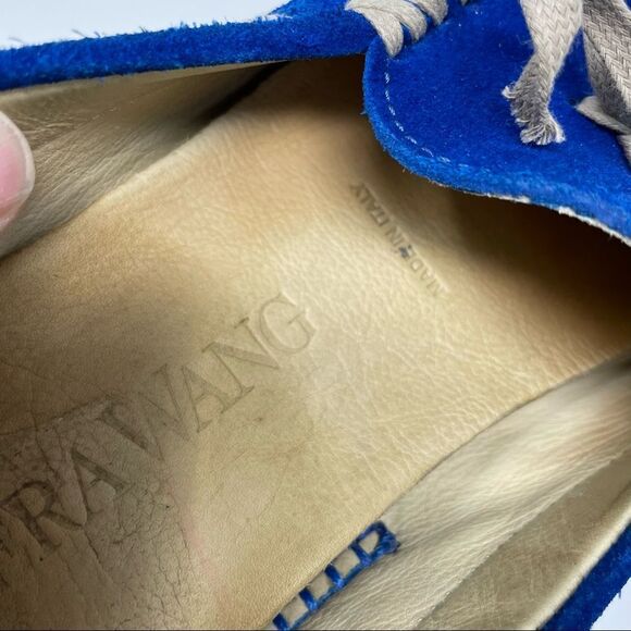 𝅺VERA Wang Premium Label Royal Blue Suede Driving Moccasin Size 6/36 - Picture 9 of 14